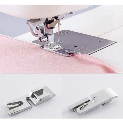 1pcs Rolled Hem Curling Presser Foot For Sewing Machine Singer Janome Sewing Accessories