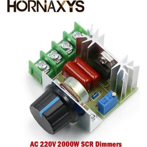 AC 220V 2000W SCR Motor Speed Controller Voltage Regulator Dimming Thermostat Electronic Motor Speed Regulator 220 V Dimmers