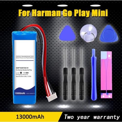 GSP1029102 01 13000mAh Battery for Harman Kardon Go Play Mini / Go Play Speaker + free gfit
