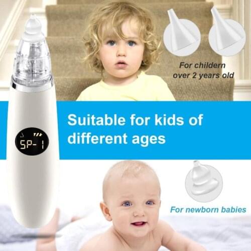 Anti-backflow Nasal Aspirator USB Rechargeable Electric Nasal Aspirator 3-stages Suction Music Light Baby Nose Cleaner 0-3 Years