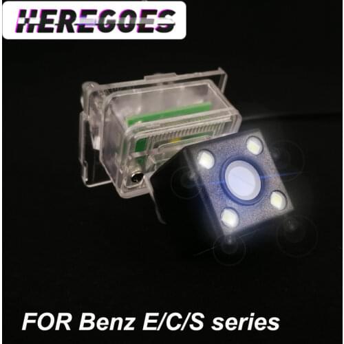 Car CCD 4 LED Night Vision Backup Rear View Camera Parking Assistance Waterproof For Mercedes-Benz E C S class 2012-2015