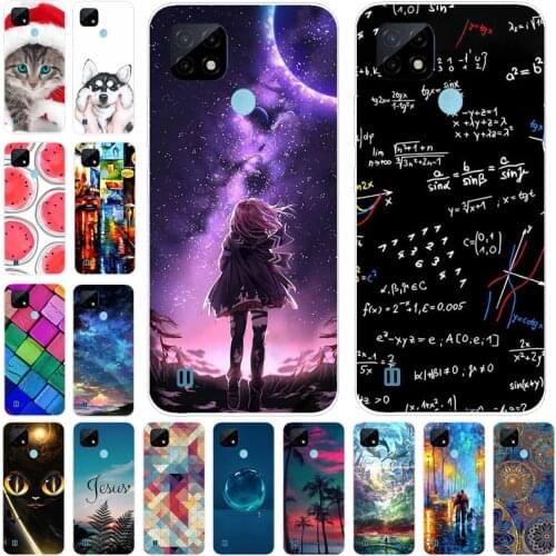 For realme C21 Case Cover Bumper On For OPPO Realme C21 2021 Phone TPU Soft Silicone Case Realme C 21 C21 Cover Back Shell