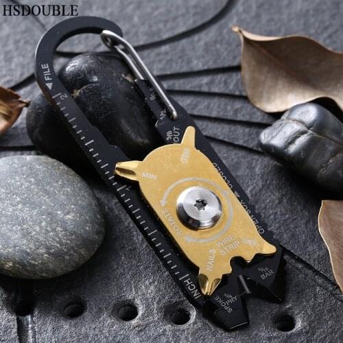 1pcs EDC Protable Outdoor Mini 20 in1 Pocket Multi Tool Bottle Opener Keychain Screwdriver Camping Hiking Kits