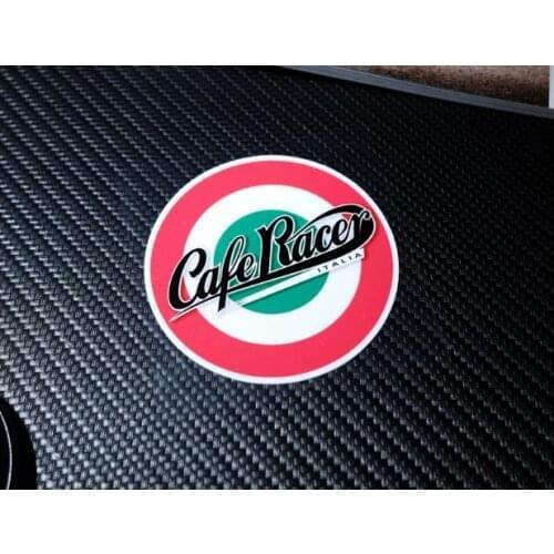 Concentric Circles Cafe Racer Italia Stickers Reflective Motorcycle Helmet Decals Motocross Racing Sticker for Motorbike Car