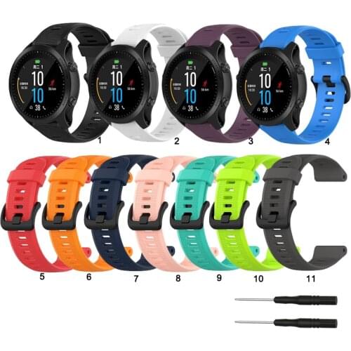 Colorful Soft Silicone Watch Strap Band For Garmin Fenix 5 plus Forerunner 935 945 Approach S60 Repleacement Wristband Correa