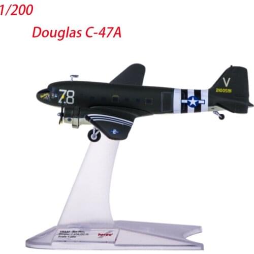 Diecast 1/87 Scale Douglas C-47A World War II Aircraft U.S. Air Force Adult Collection Model Static Display Fighter Toy Gift