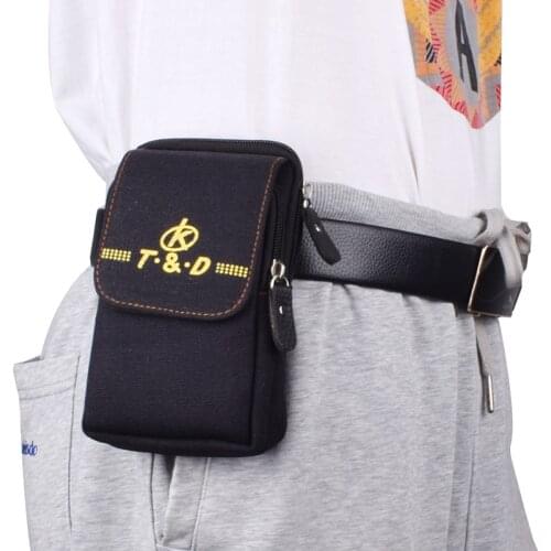 New Canvas Zipper Strap Belt Bag Men Travel Casual Waist Pack Women Hasp Phone Wallet organizer Bumbag Simple Durable Waist Bag
