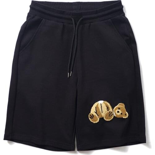 New Novelty high quality Men Comfortable Classic Bear Skateboard Street Cotton Casual Shorts Kanye Hip-hop Parkour #032