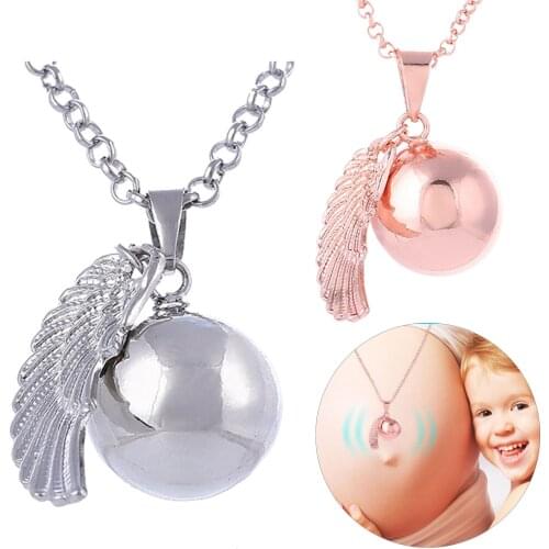 New Angel Geometric Wing Bell Birtheducation Necklace Make You Educate Your Baby Vintage Jewelry Chain Necklace Women Luxury