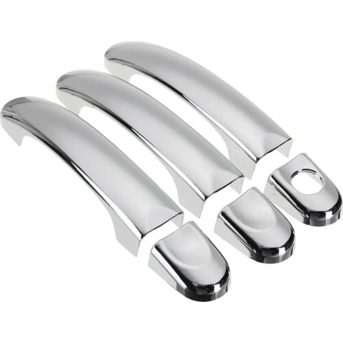 New 6x Chrome 3 Door Handle Cover Trim Set For VW Transporter T5 Caravelle Caddy Multivan 03-09