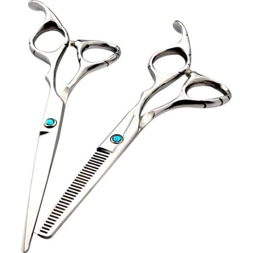 Stainless Steel Fringe Hair Cutting Shears Thinning Scissors Hairdressing Tool Scissors Professional Barbers Set Hair Cutting