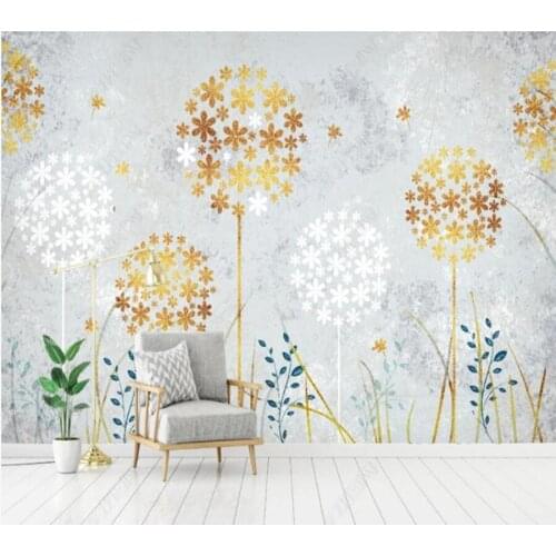 Papel de parede Nordic hand-painted flower vine 3d wallpaper,living room tv wall bedroom wall papers home decor bar