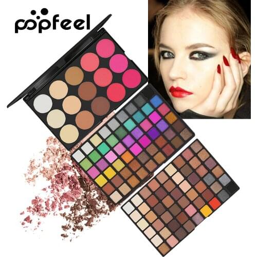 123 Color Matte Eyeshadow Power Palette Facial Blush Glitter Eye shadow MakeUp set Pigment Eyes Make up Pallete Cosmetics gift