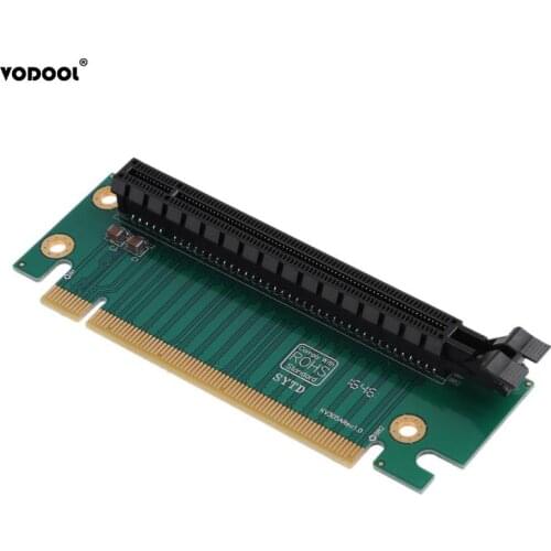 VODOOL PCI-E PCI Express 16X 90 Degree Adapter Riser Card For 2U Computer Case Chassis PC Converter Expansion Card Components