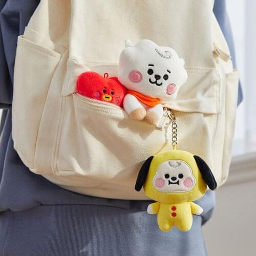 Kpop stand styel plush pendant toy Korean boy group cartoon image stuffed keychain Backpack decoration plush toys gift for girl