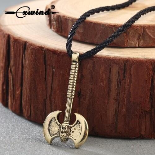 Cxwind Retro Axe of Perun Pendant Necklace Amulet Slavic of thunder lightning God Perun Viking Necklaces Wholesale Jewelry
