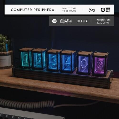 RGB to Glow Tube Clock DIY Kit LED Desktop Creative Pendulum