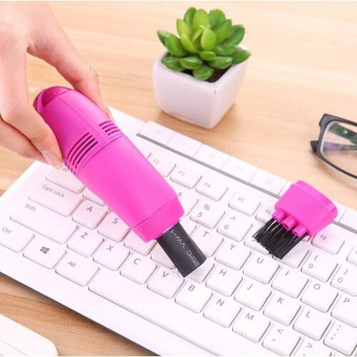 USB Mini Computer Keyboard Vacuum Cleaner Dust Cleaning Kit Handheld Keyboard Brush Device For PC Laptop Portable B99