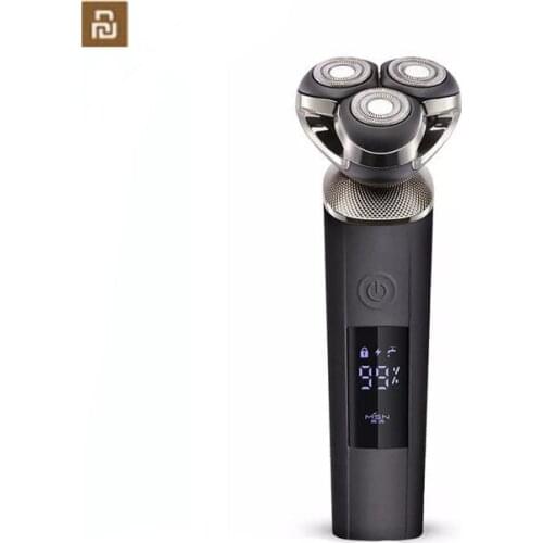 MSN Electric Shaver Waterproof Large LCD Screen Three-head Razor Long Battery Life Rechargeable Dry Wet Shave Razor Self-washing