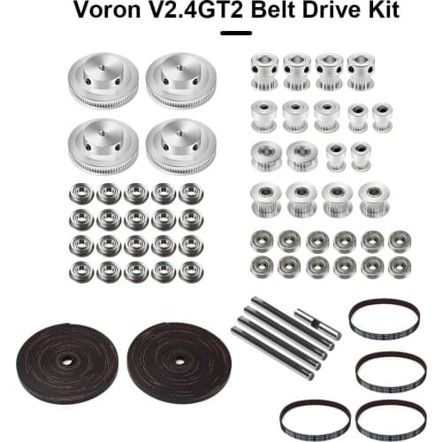 VORON 2.4 Set GT2 LL-2GT RF Open Timing Belt 2GT 16T 80T 20T Tooth Pulley 188-2GT Shaft Bearing 625 F695 2RS Motion Parts
