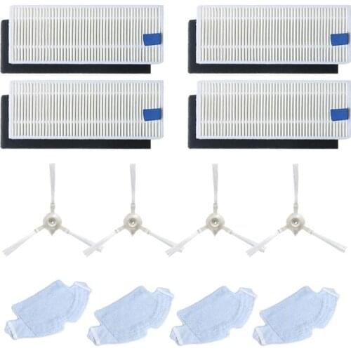 For 360 S6 Suction Attachments Pieces 4 Side Brushes + 4 Cleaning Cloths + 4 HEPA Filters