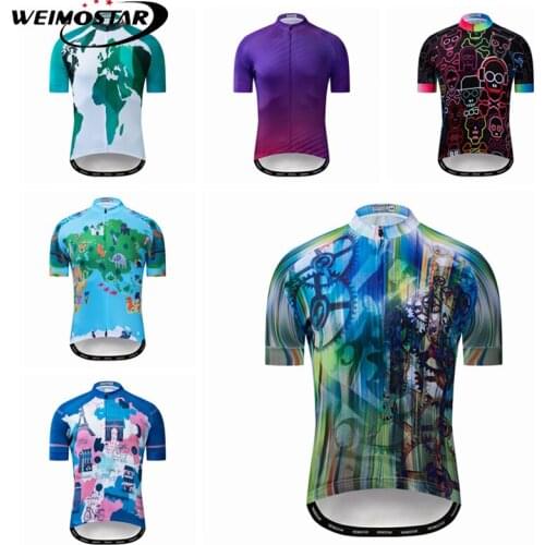 Weimostar Team Cycling Clothing Men Breathable Pro Cycling Jersey Top Anti-sweat Bicycle Clothes Racing Sport MTB Bike Shirts