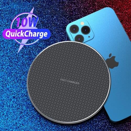 10W Fast Wireless Charger For Samsung Galaxy S9/S20 S8 Note 9 USB Qi Charging Pad for iPhone 12 11 XS Max XR X 8 Huawei P30 Pro