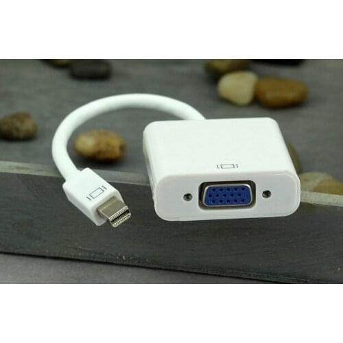 100pcs/lot Mini Displayport Thunderbolt Mini DP to VGA Adapter cable blunt end For Apple Macbook air Pro