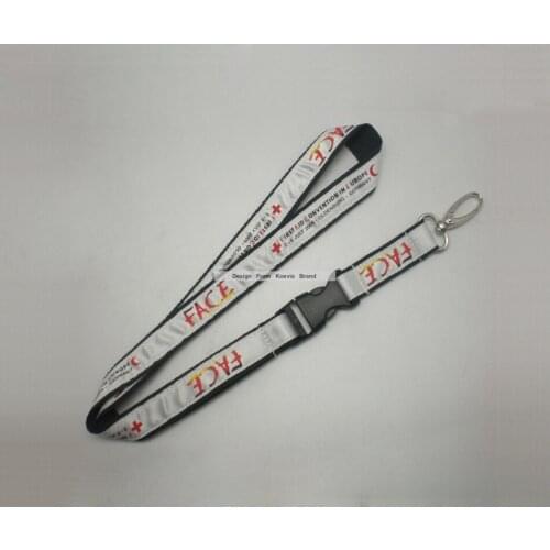 1000pcs/lot 2*90cm breakaway buckle custom logo silk screen printing OEM neck lanyards with satin Free Shipping