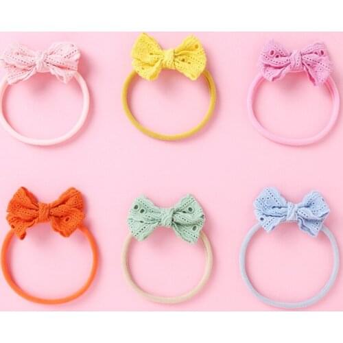 30 pcs/lot, Mini Lace hair bow Nylon headbands or hair clips, Baby Girls hair accessories