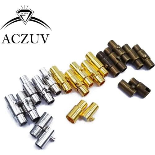 500piece 3mm 4mm 5mm 6mm 7mm 8mm Jewelry Magnetic Clasp Necklace Sets Magnetic Clasps Tube End Caps for Leather Cord Buckle