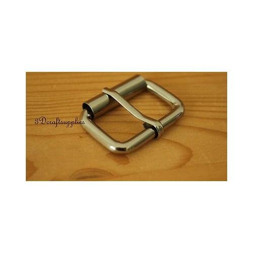 Belt buckle roller hardware pin buckle 1 inch 25 mm silver 8 pcs E84