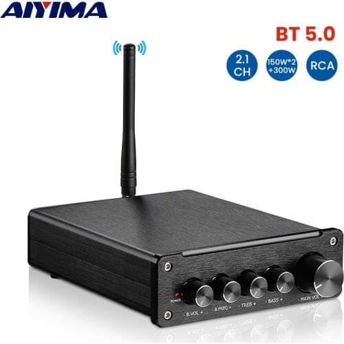 AIYIMA TPA3255 Bluetooth 5.0 Amplifier 150W*2+300W 2.1 QCC3034 APTX Stereo Audio Amp Sound Power Amplifier Speaker Home Theater