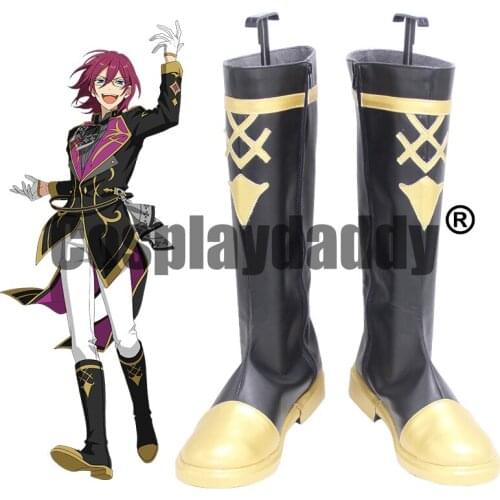 Ensemble Stars!! Eden The Tactician of Invasions Ibara Saegusa Wild Hyena Jun Sazanami Cosplay Shoes Boots X002