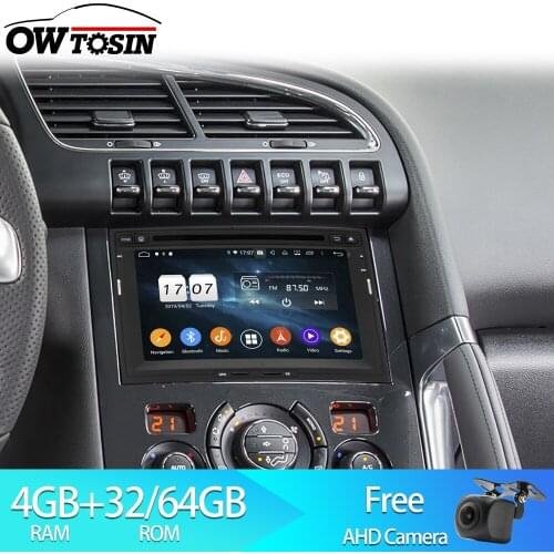 Owtosin 2 Din Android 9.0 Car DVD For Peugeot 3008/5008 2010 2011 2012 2013 2014 2015 2016 Car Radio GPS Navigation Multimedia