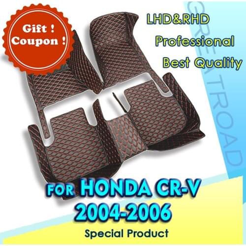 Car Floor Mats For Honda CRV 2004 2005 2006 Custom Auto Foot Pads Automobile Carpet Cover interior accessories