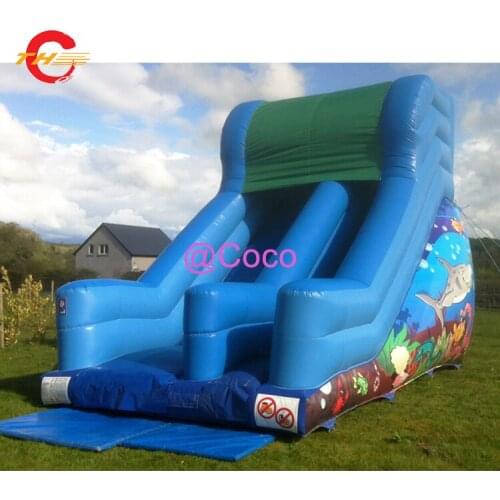 Free air ship to door!6x4m ocean type Inflatable air bouncer slip and slide for kids,outdoor inflatable slide toys