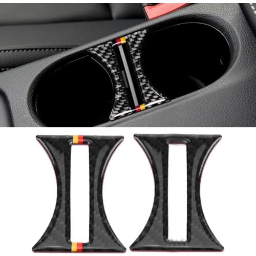 Carbon Fiber Color ABS Car Water Cup Holder Sticker Trim Cover for Mercedes CLA 2013-2019 GLA 2015-2018 Car Sticker