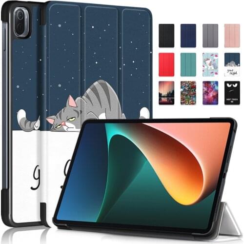 For Xiaomi MI Pad 5 11 inch Case PU Leather Tri-flold Stand Tablet PC Smart Cover for Xiaomi MI Pad 5 Pro 11 inch 2021