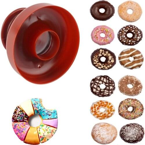 Donuts Maker Mold Cake Bread Dessert Mould Round Fondant Cutter Food-Grade Plastic Doughnuts Maker Cutter Kitchen Bakery Gadget