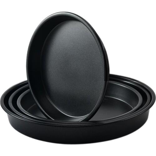 Pizza baking plate carbon steel round non stick coating 6-9 inch thickened baking tool cake tin kitchen accessories pizza pan