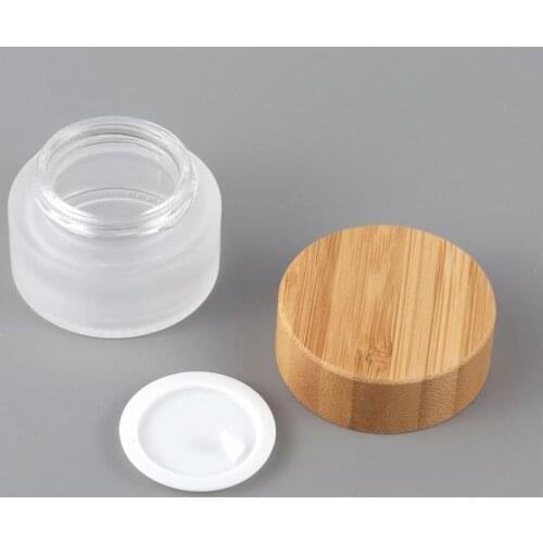 5g 15g 30g 50g 100g refillable bottl empty cosmetic containers engraving logo bamboo cream cosmetic jar