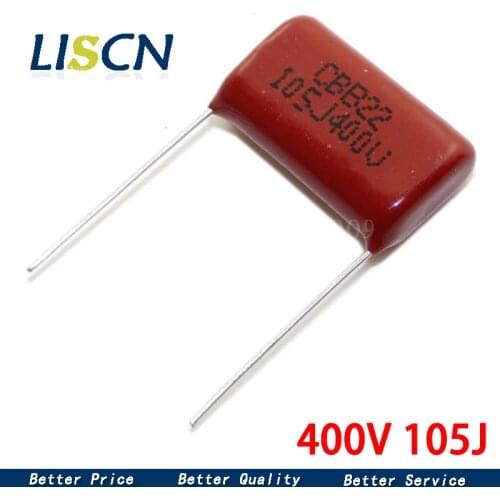 10PCS 400V105 1UF Pitch 20MM 400V 105J 1000NF CBB Polypropylene film capacitor