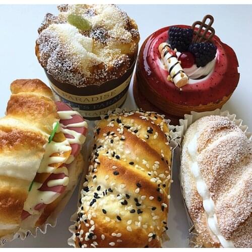 New Simulation Cake Croissant Ham Cream Bread 3D Fridge Magnets Tourism Souvenirs Refrigerator Magnetic Stickers Gift