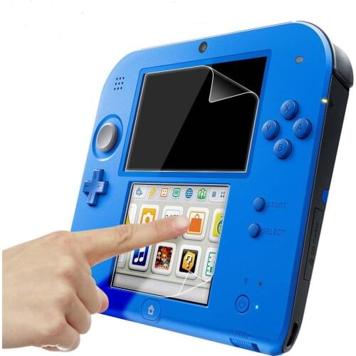 Transparent LCD Screen Protectors Guard Film Set For 2DS Clear Touch Protect Protective Front + Back Seal Film For 2DS