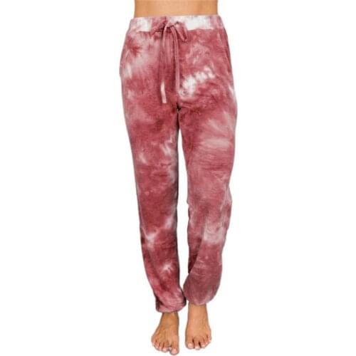 2021 New Autumn Women Pants Tie Dye Drawstring Summer Loose Thin Pocket Trousers Femme Sports Sweatpants штаны
