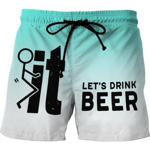 Summer New Mens 3D Printing Funny Pictures Leisure Vacation Swimming Beach Fun Shorts Home Wear Summer Streetwear shorts
