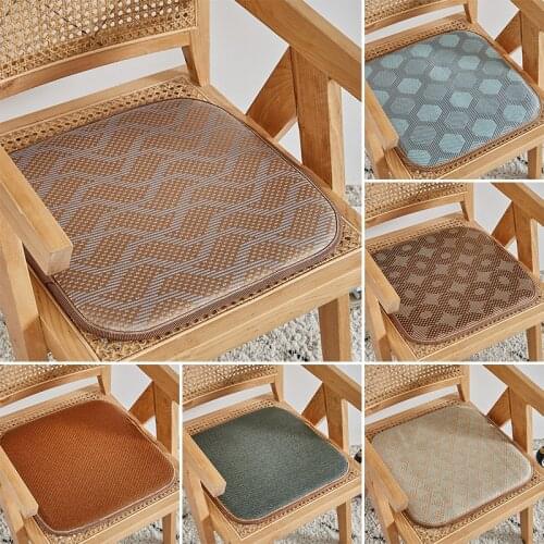 New Summer Cool Rattan Mat Seat Cushion Back Cushion For Home Office Decoration Breathable Dinning Chair Sofa Car Seat Pad