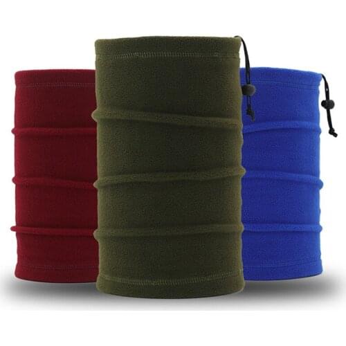 Plain Polar Fleece Thick Neckcloth Tube Scarf Outdoor Sports Neck Warmer Knitted Tubular Custom Logo Winter Circle Ski Snood