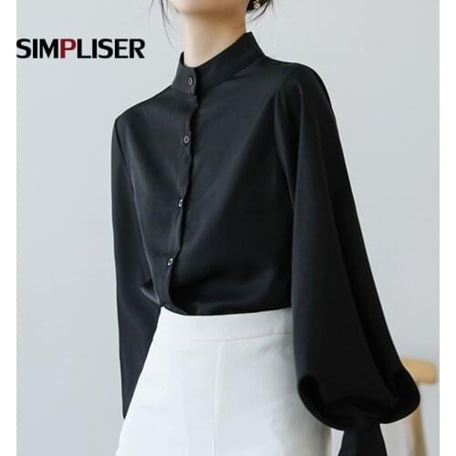 Simpliser Stand-up Collar Blouses